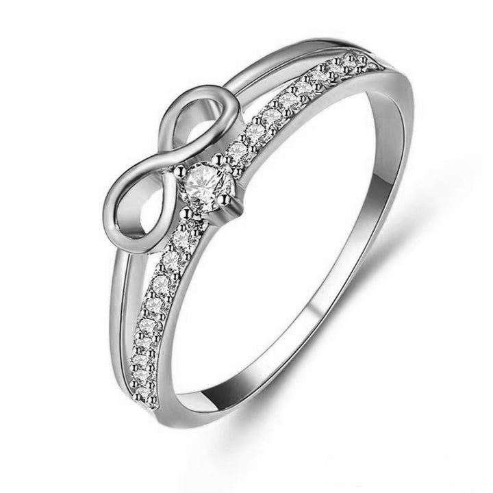 Eternal Promise Three-Tone Infinity Pave Open Ring