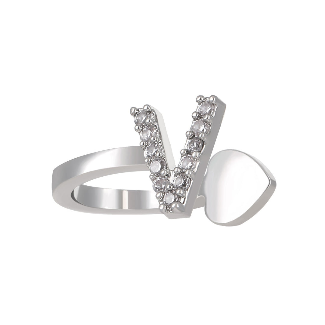 Trendy Minimalist CZ Initial Ear Cuffs / Studs