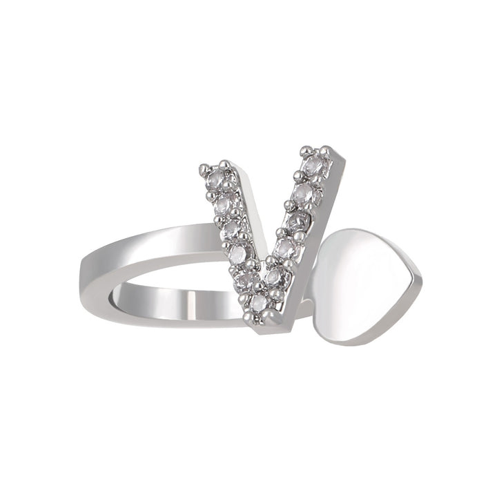 Trendy Minimalist CZ Initial Ear Cuffs / Studs