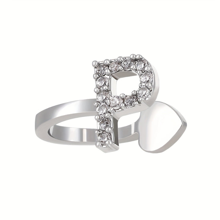 Trendy Minimalist CZ Initial Ear Cuffs / Studs