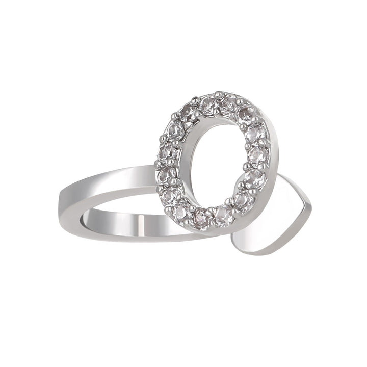 Trendy Minimalist CZ Initial Ear Cuffs / Studs