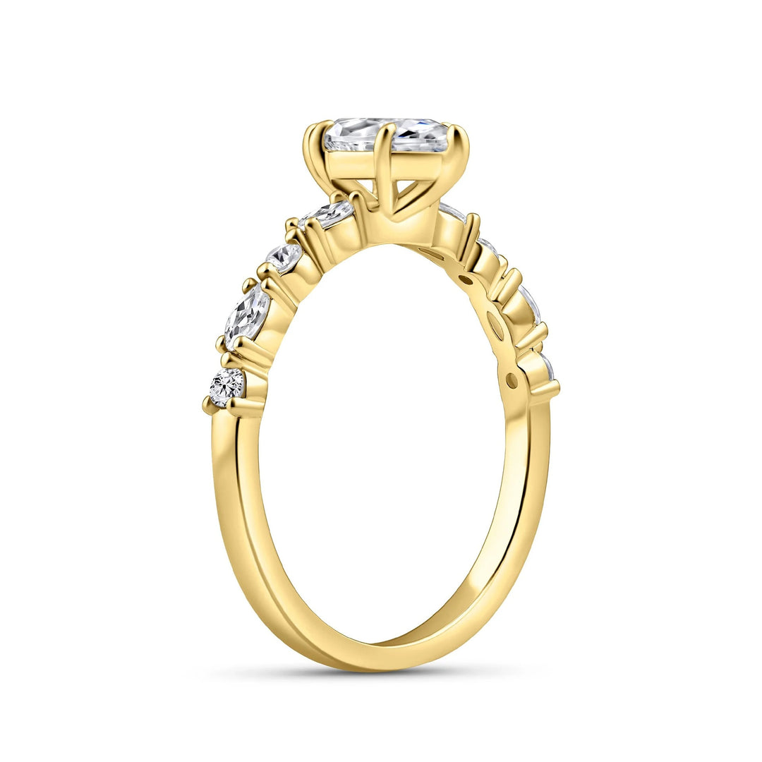 S925 Sterling Silver  Classic Marquise Cut Engagement Ring