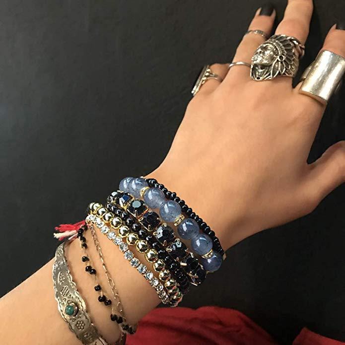 Boho Stackable Beaded Bracelet Set