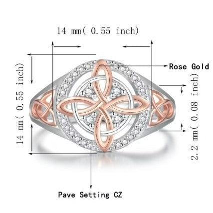 Celestial Guardian · Pavé Celtic Knot Energy Ring