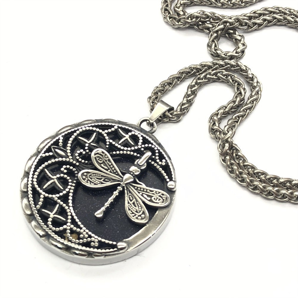 Vintage Dragonfly Talisman Necklace