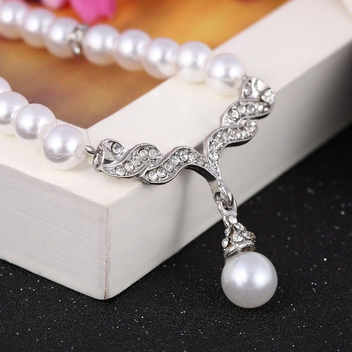 French Vintage Pearl Necklace & Earrings Set