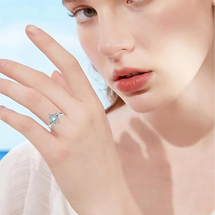 Vintage Witchy Moonstone Celtic Knot Ring