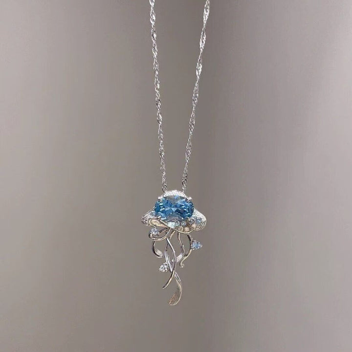 S925 Sterling Silver Ocean Jellyfish Necklace