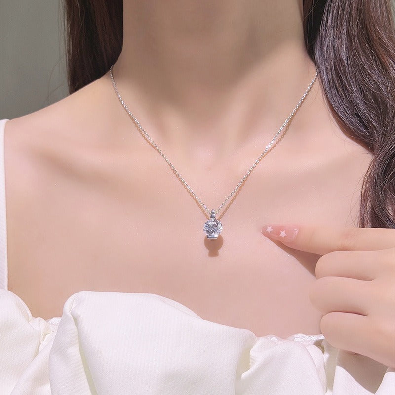 Pure Radiance Classic Round Solitaire Necklace