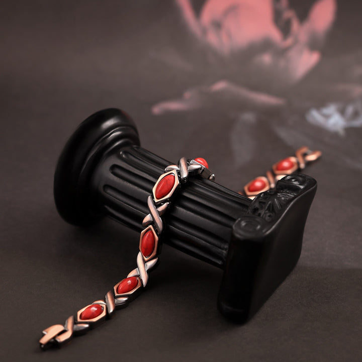 100% Pure Copper Magnetic Bracelet with Natural Turquoise