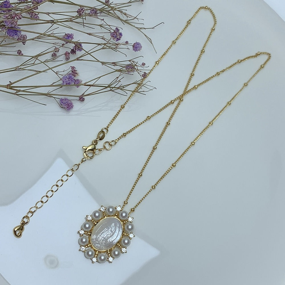 Vintage Our Lady of Guadalupe Necklace