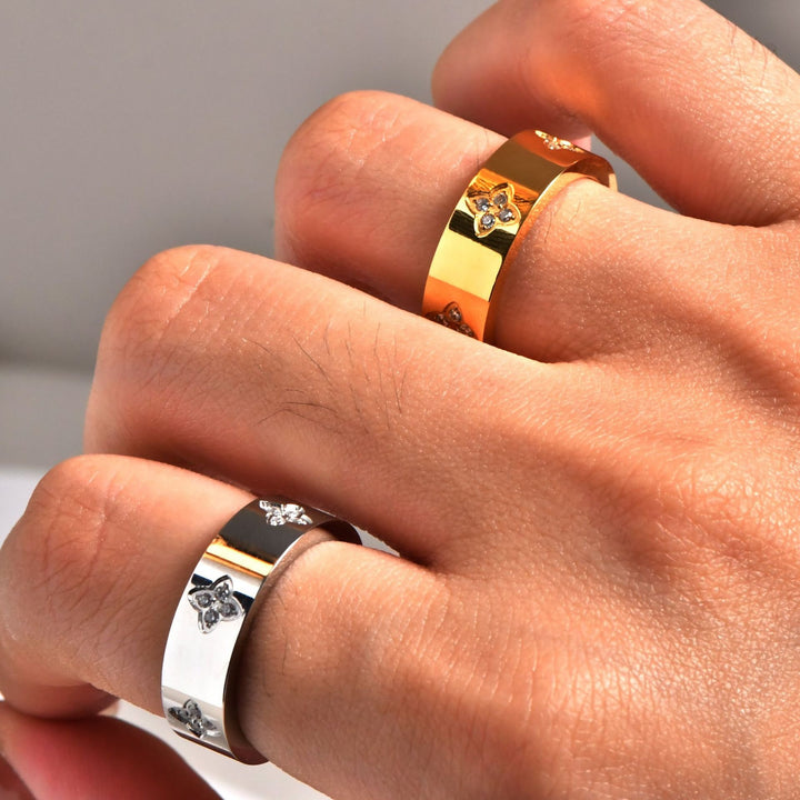 「Four Leaf Shield」Flower Witch's Knot Power Ring