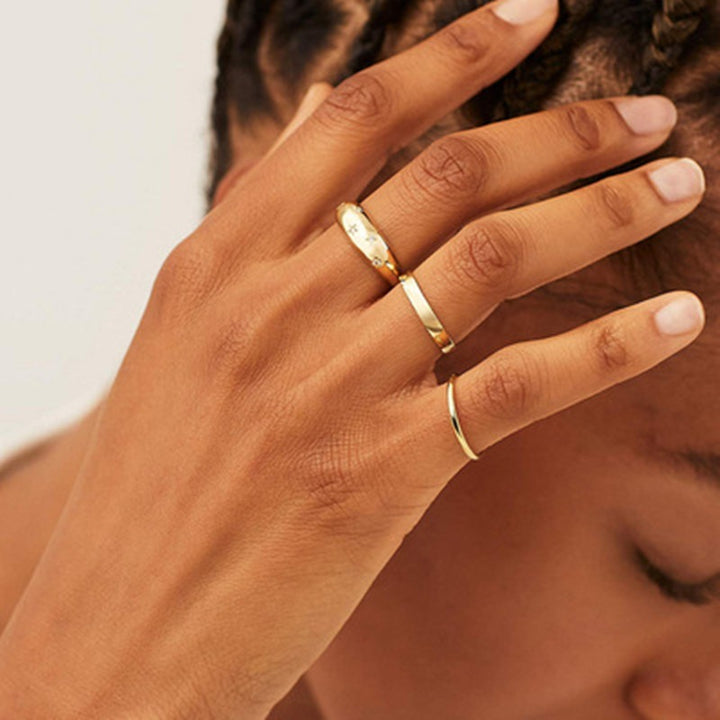 「Starlight Sparkle」Dome Band Open Ring
