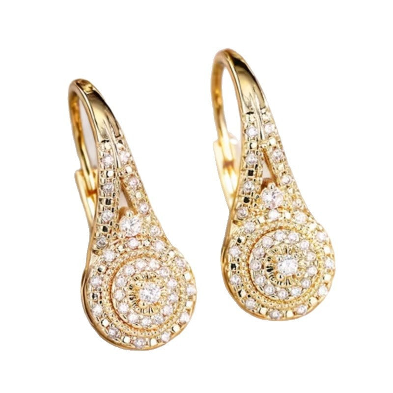 Timeless Teardrop Pave CZ Hoop Earrings