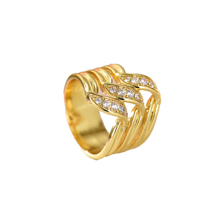 Flowing Ribbon Multi-Band Ring