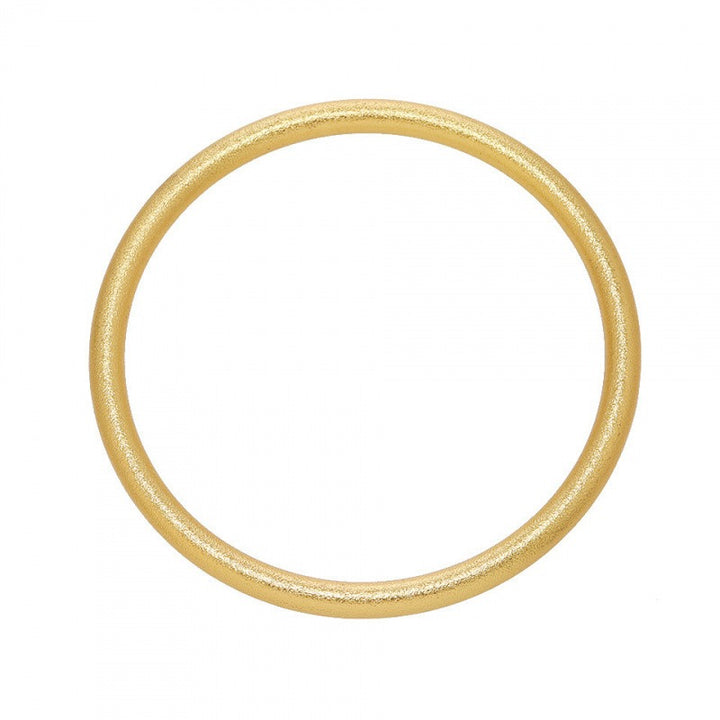 Heritage-Inspired Matte Brushed Gold Solid Bangle