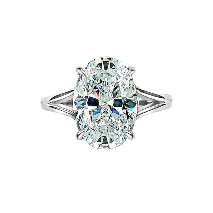 Oval Cut Moissanite Solitaire Ring