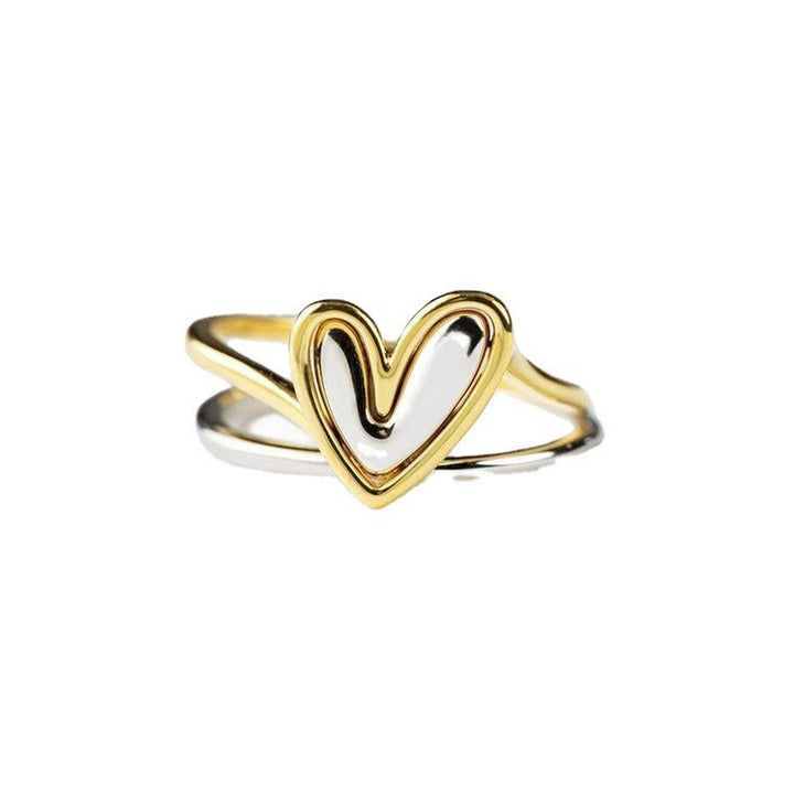 Two-Tone Heart Self Love Ring
