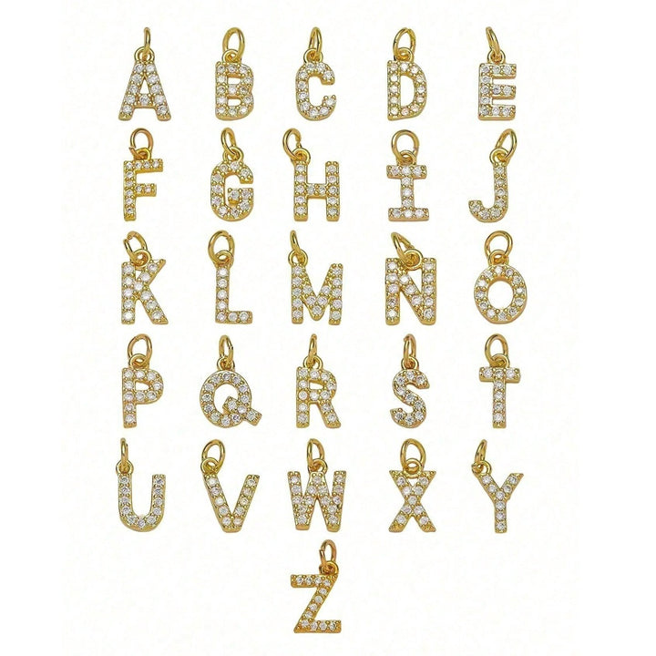 Dainty Crystal Initial Heart Charm Adjustable Cord Bracelet