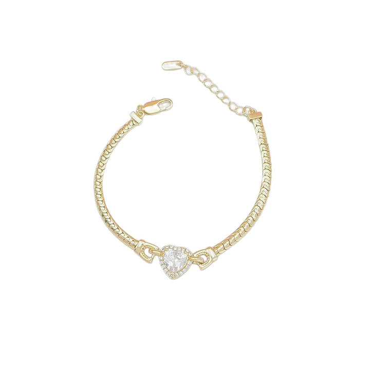 18K Gold Plated Snake Chain CZ Bracelet Collection