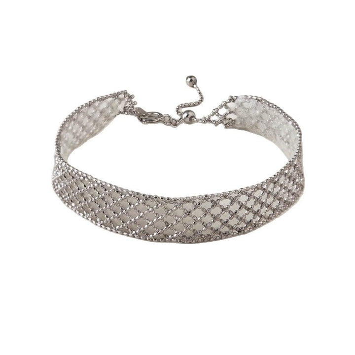 S925 Sterling Silver Woven Mesh Grid Bracelet