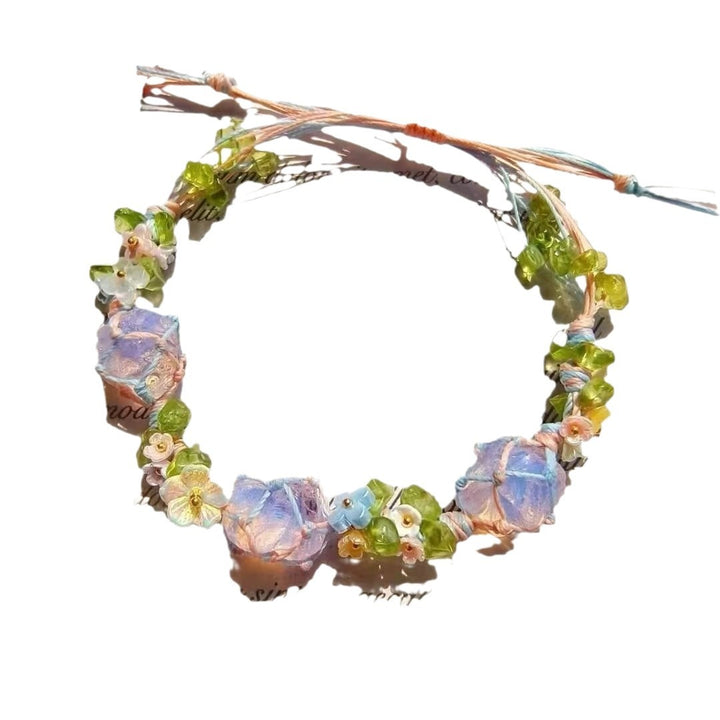 Handwoven Natural Raw Crystal Bracelet