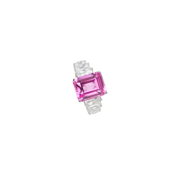 Oceanic Charm S925 Sterling Silver Emerald-Cut Blue Topaz Ring