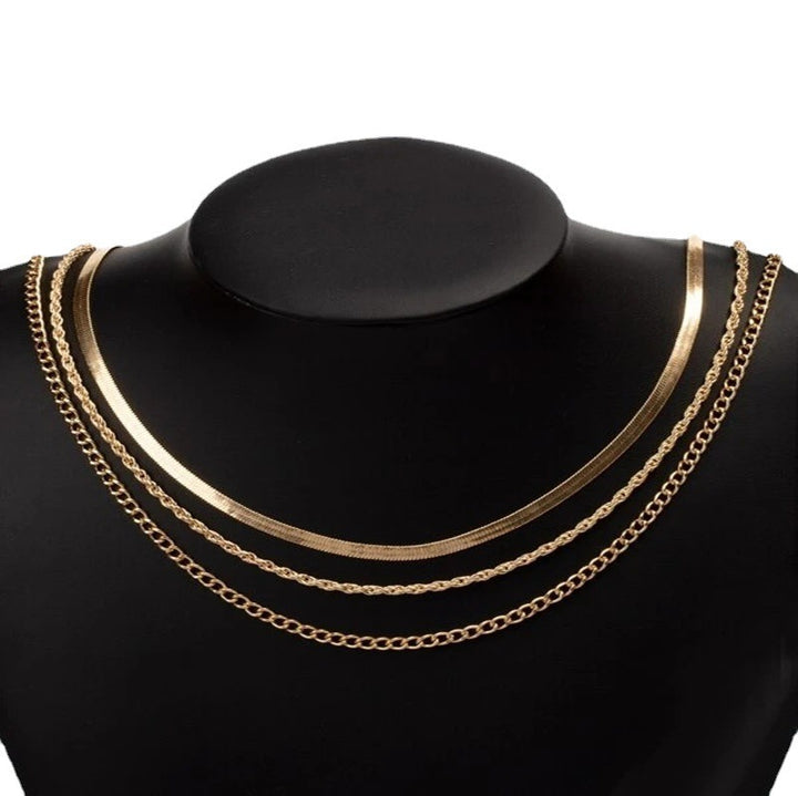 18K Gold Plated Layered Necklace
