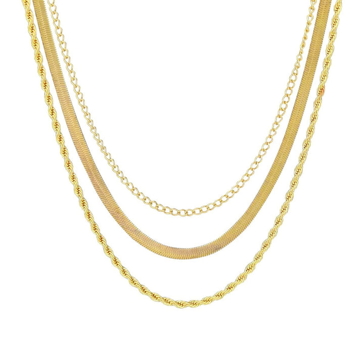 18K Gold Plated Layered Necklace