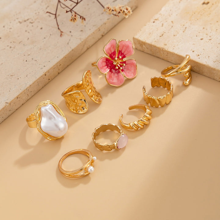 Bohemian Vacation Ring Set Beach Floral Collection