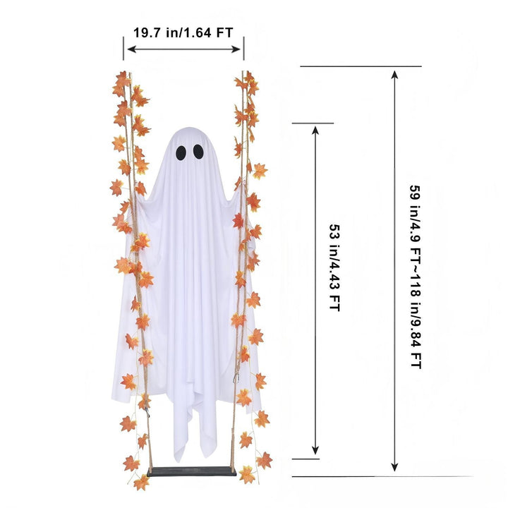 Halloween Ambient LED Glowing Ghost Swing