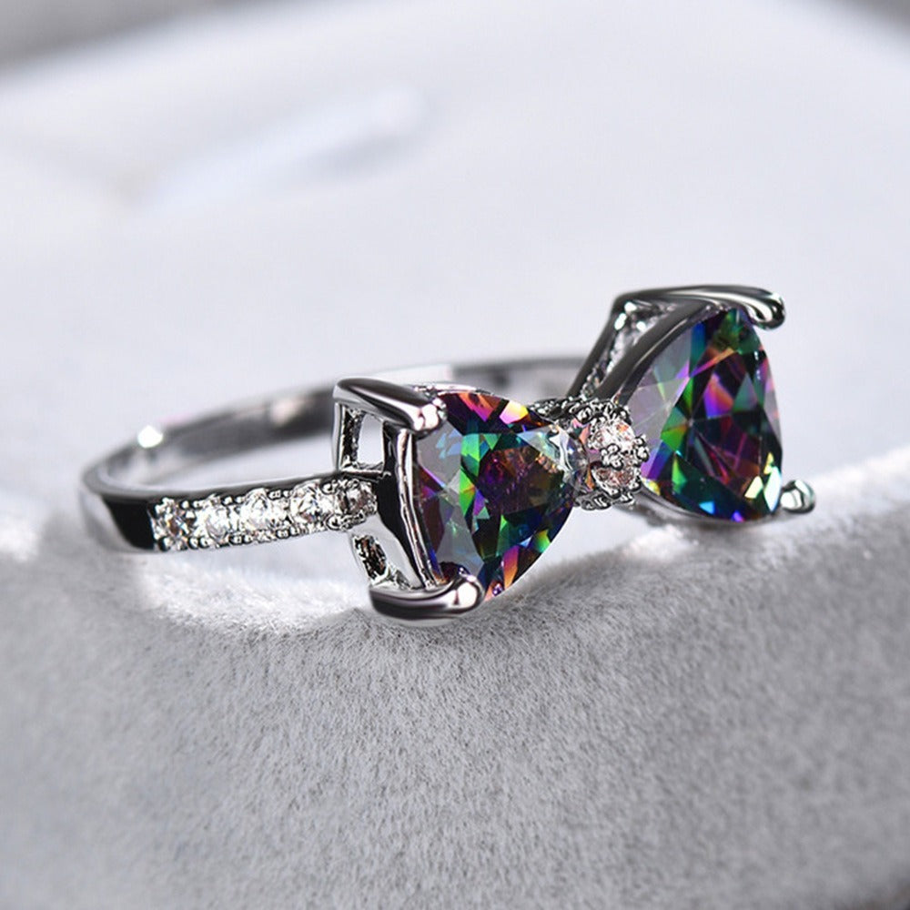 Bowknot Brilliance S925 Silver Pavé Zirconia Bow Ring