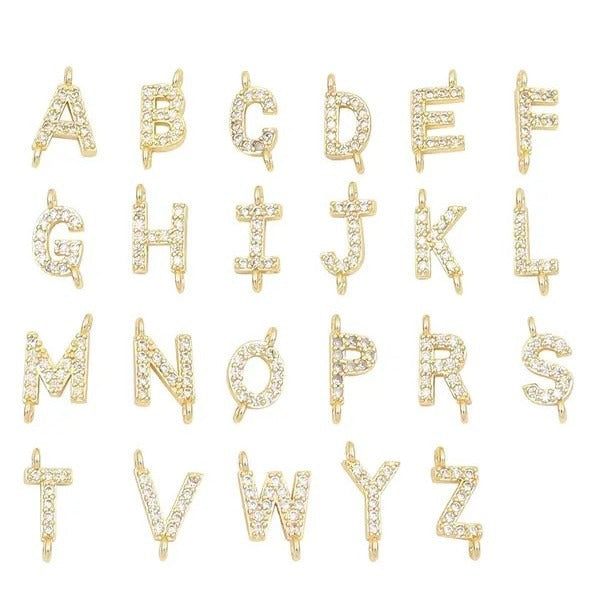 Faith & Initial 18K Gold Letter Cross Layered Necklace