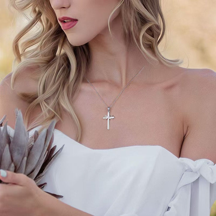 Eternal Promise S925 Silver Infinity Cross Necklace