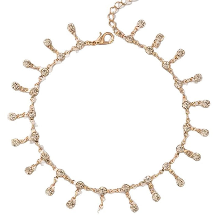 Gold Silver Two-Tone Multi-Style Stackable Anklet Set