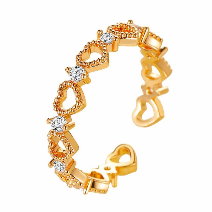 Heartbeat Whisper 18K Gold/White Gold Open Ring