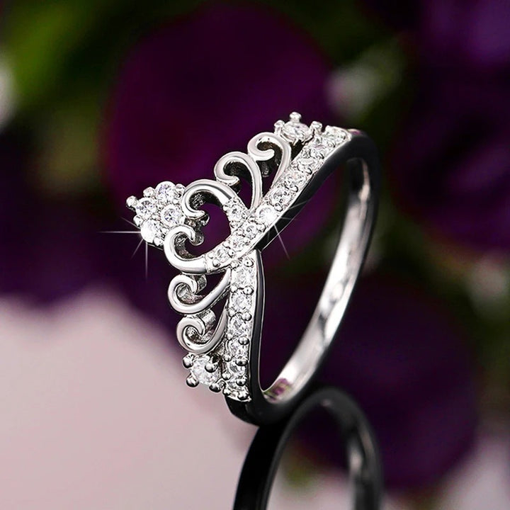 Crown of the Heart Sparkling Ring