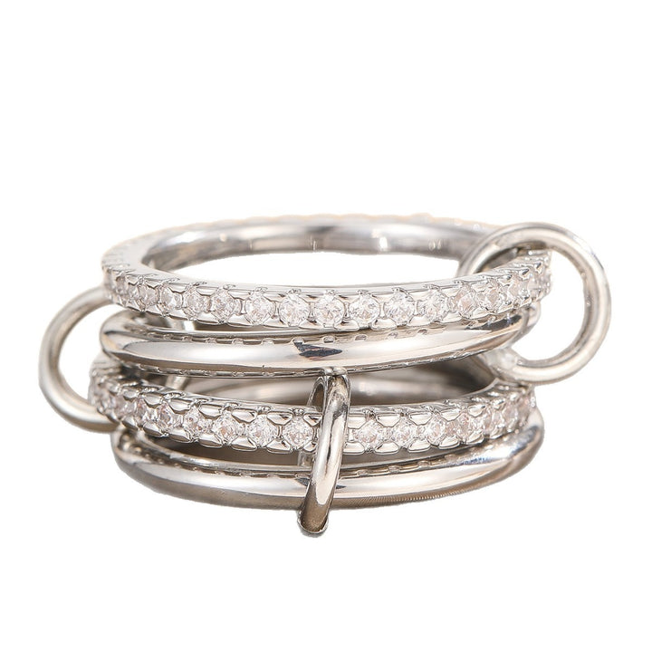 Interlocking Four-Row Stacked Ring