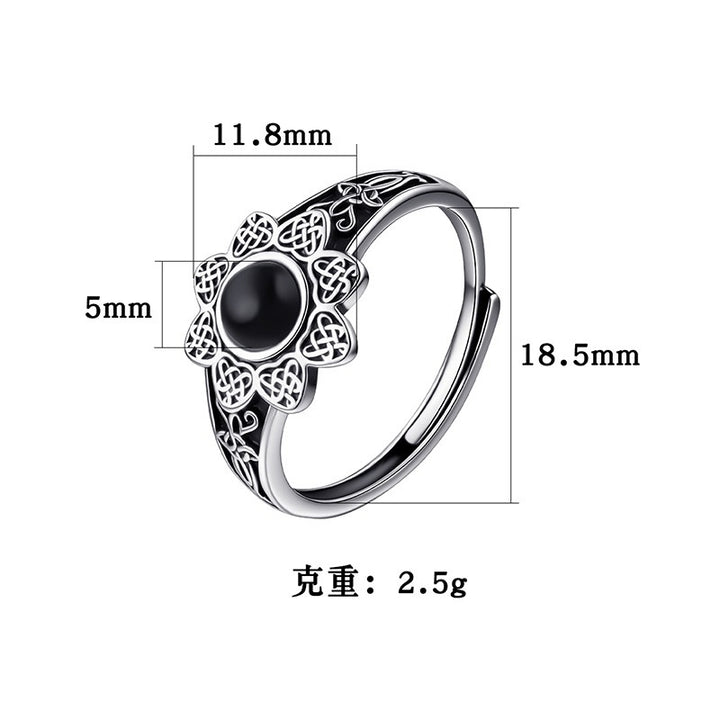 Celtic Protection S925 Sterling Silver Celtic Knot Energy Ring