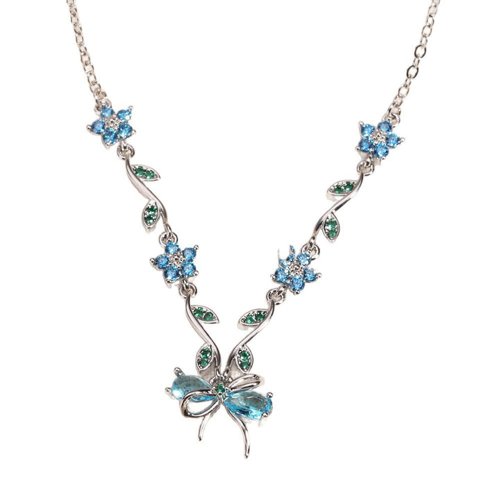 Butterfly Garden Floral Vine Butterfly Choker