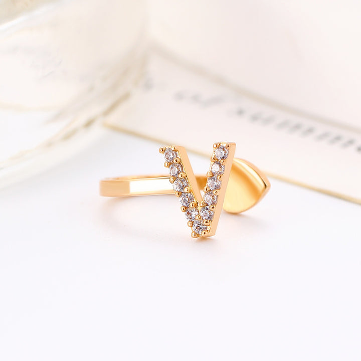Trendy Minimalist CZ Initial Ear Cuffs / Studs