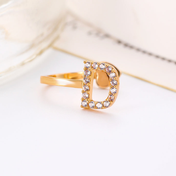 Trendy Minimalist CZ Initial Ear Cuffs / Studs