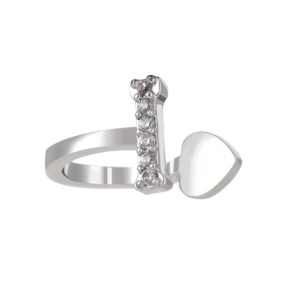 Trendy Minimalist CZ Initial Ear Cuffs / Studs