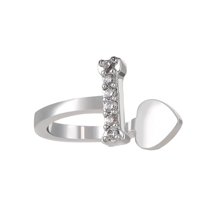 Trendy Minimalist CZ Initial Ear Cuffs / Studs