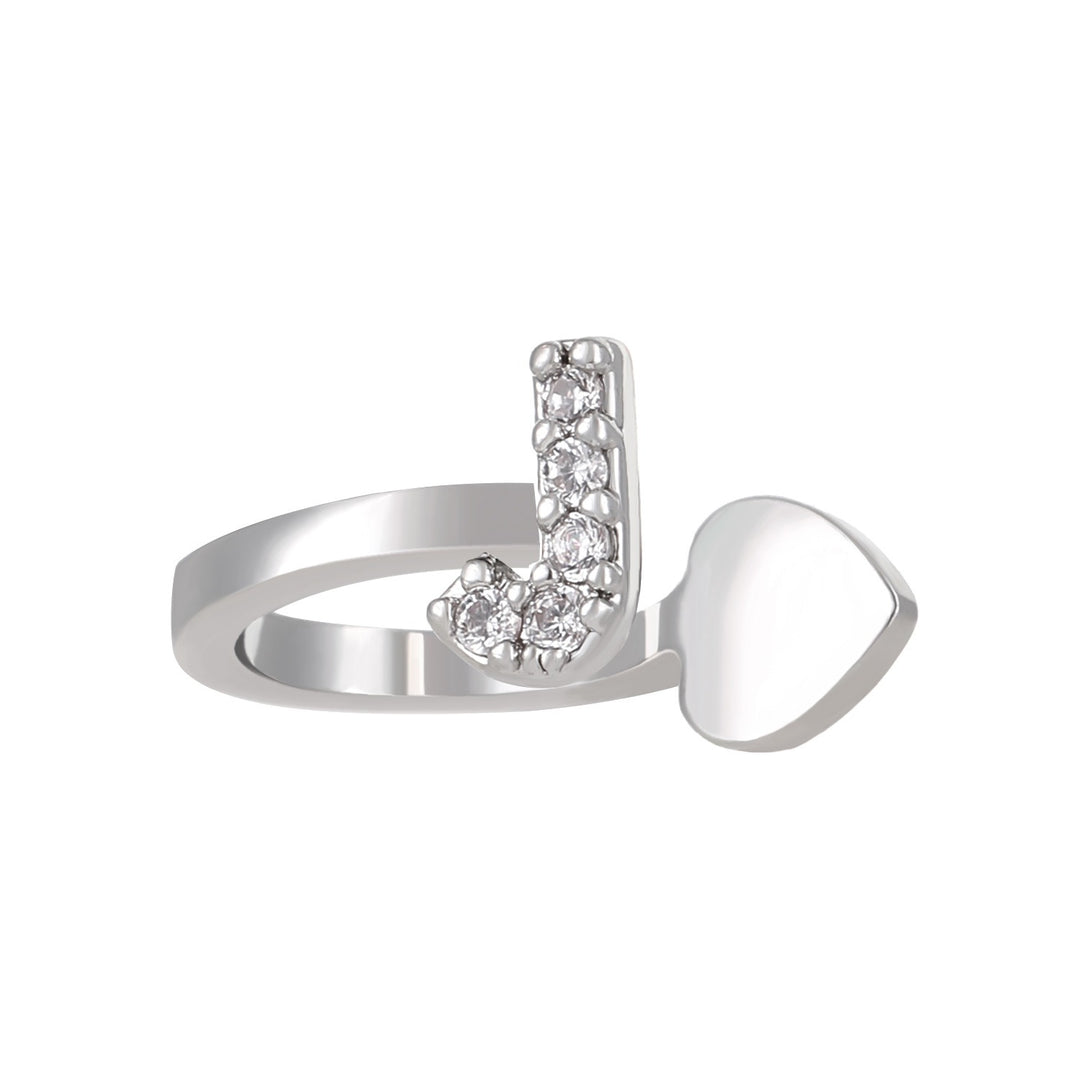 Trendy Minimalist CZ Initial Ear Cuffs / Studs