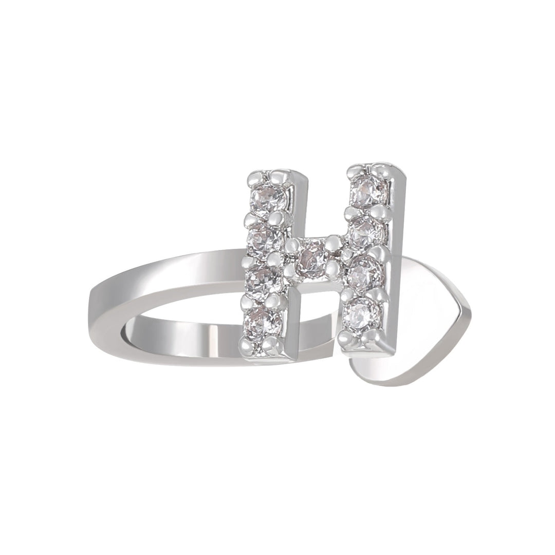 Trendy Minimalist CZ Initial Ear Cuffs / Studs