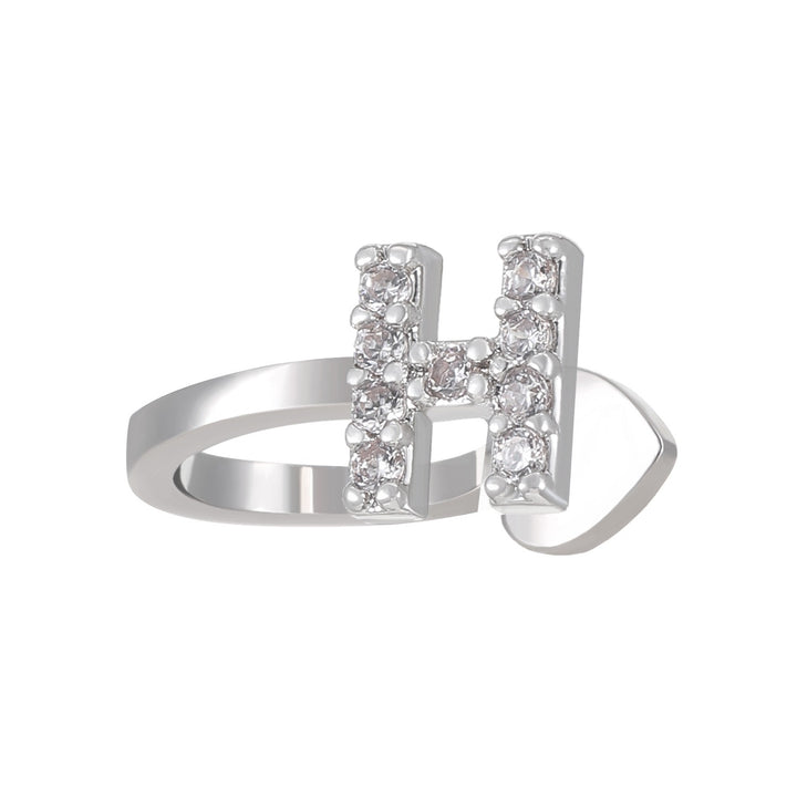 Trendy Minimalist CZ Initial Ear Cuffs / Studs