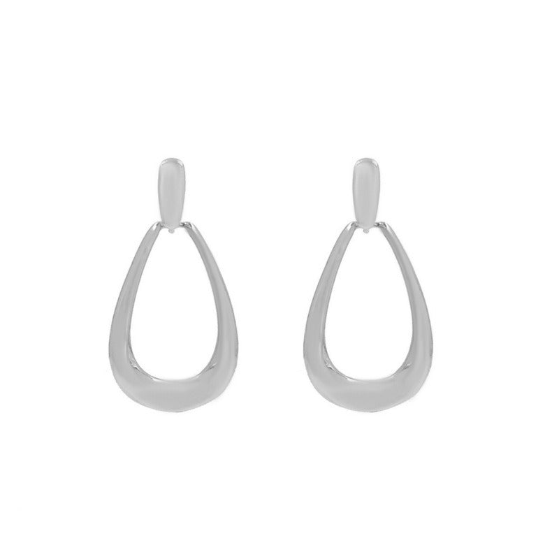 Minimalist Teardrop Chunky Hoop Earrings Modern Sculptural Drop Earrings