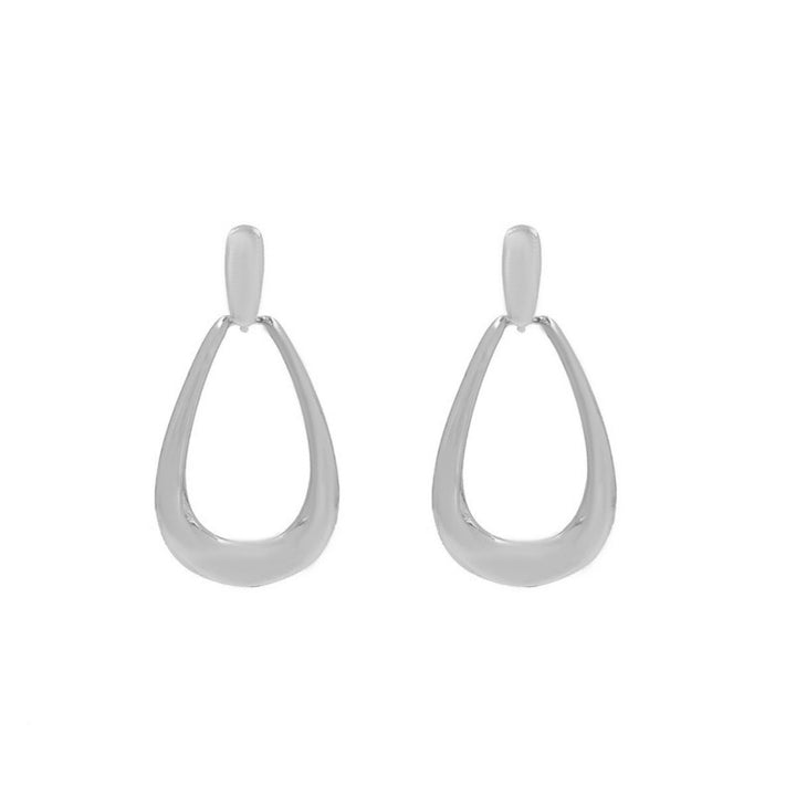 Minimalist Teardrop Chunky Hoop Earrings Modern Sculptural Drop Earrings
