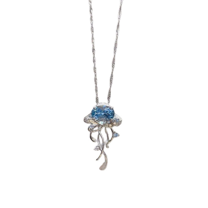 S925 Sterling Silver Ocean Jellyfish Necklace